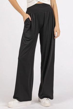Trendsi Wide Leg Pants Women's Casual Trousers with Pockets Stretchy Waist — Star Product of the Day at Jeans.com