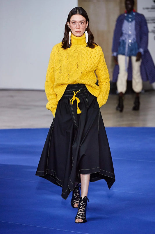 VICTORIA/TOMAS Yellow Pullover sweater