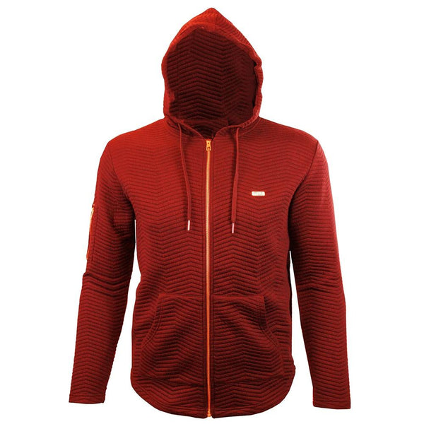 M355 Makobi Jacquard Knit Hoody - Red