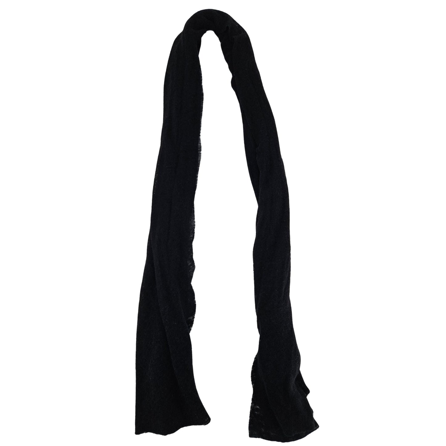 Black Small Cashmere Plain Scarf