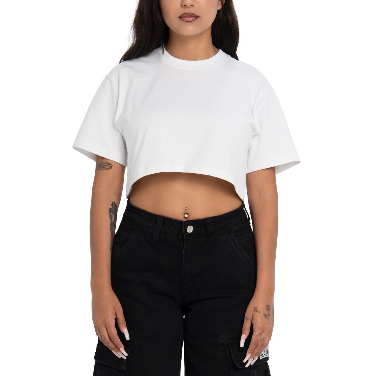 Pro Club Women's Heavyweight Short Sleeve Crop Top