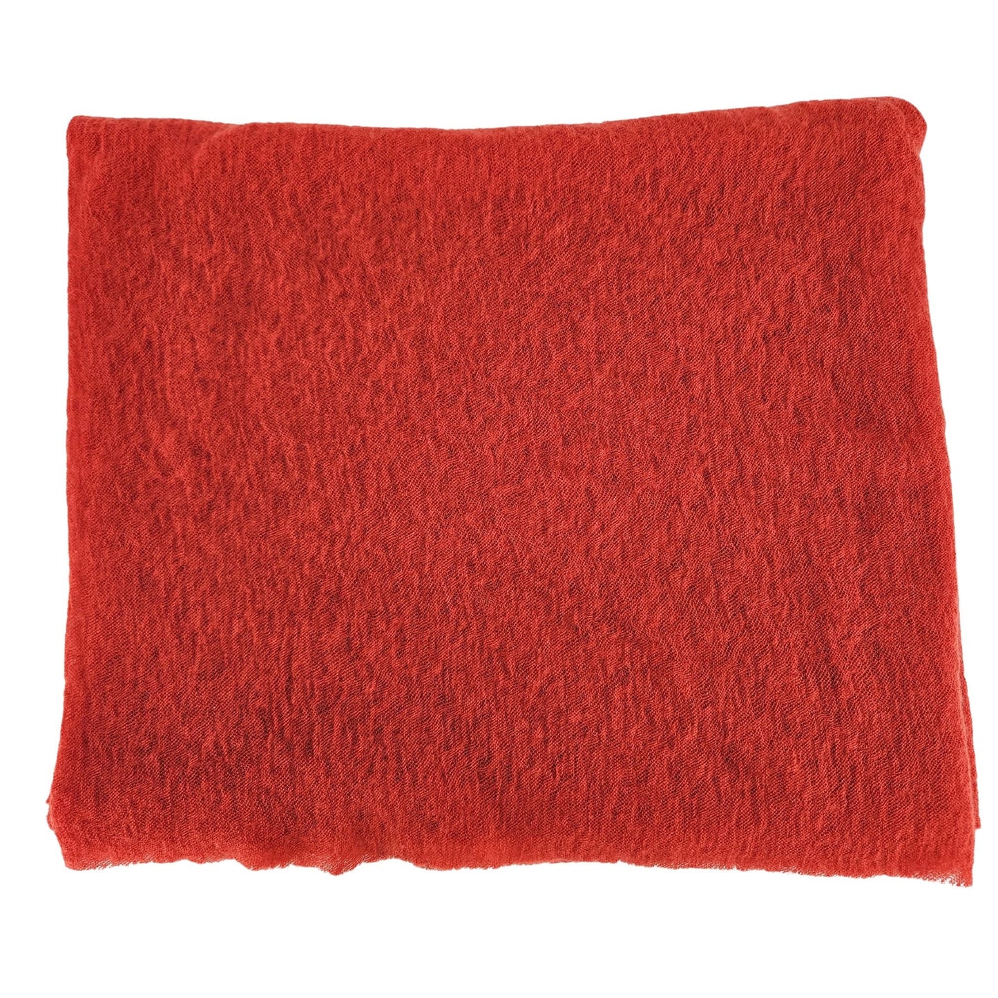 Orange Red Small Cashmere Plain Scarf