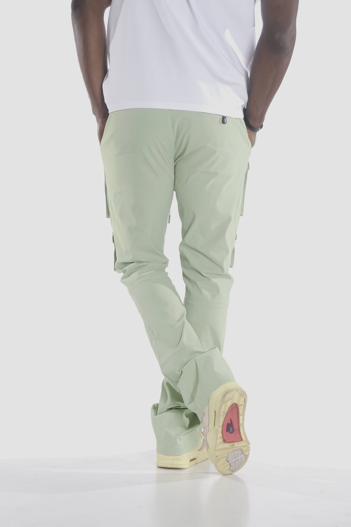 M1633 Colton 34” Stack Nylon/Spandex  Sweat Pants - Light Olive