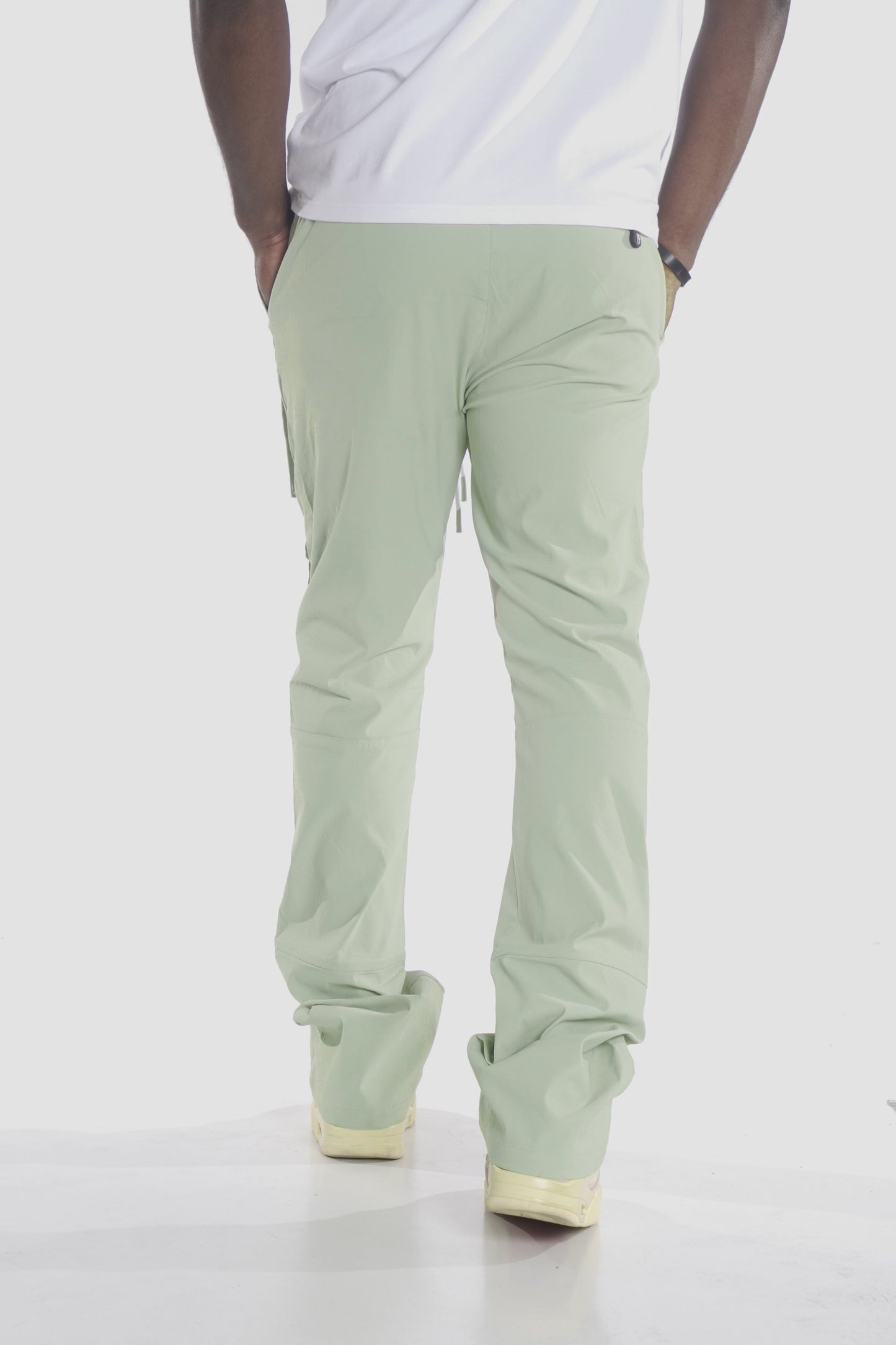 M1633 Colton 34” Stack Nylon/Spandex  Sweat Pants - Light Olive