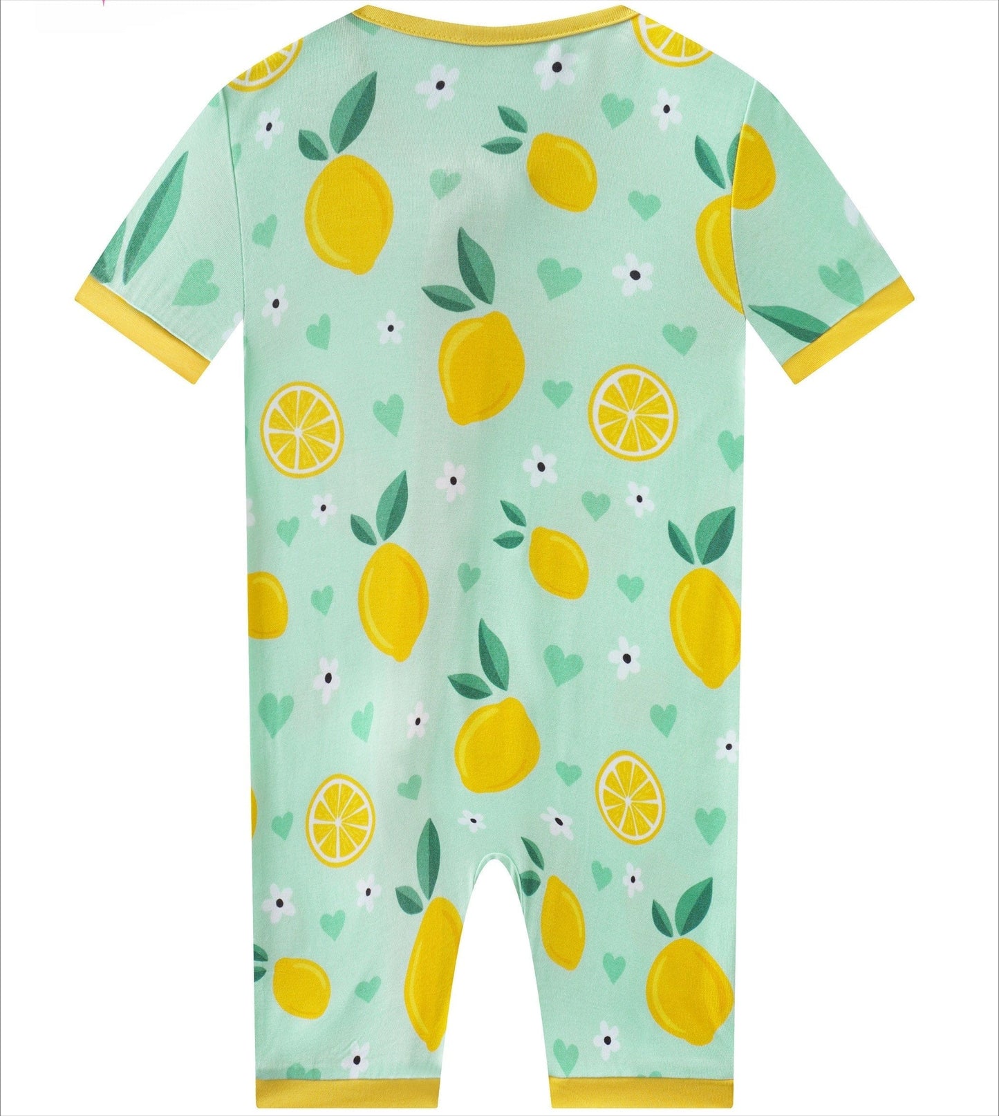Posh TOT Lemon Squeeze Bamboo Shorty Romper