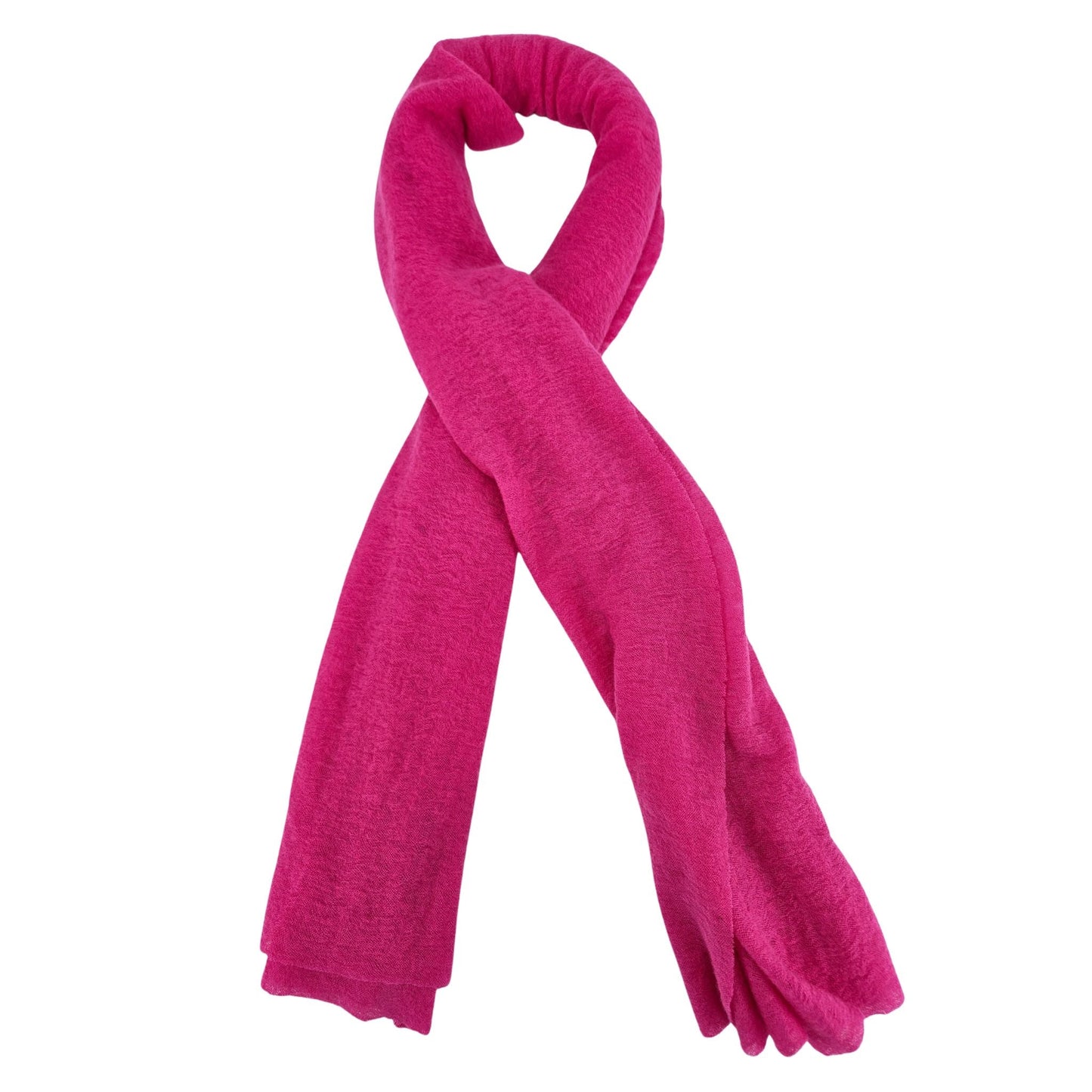 Fuchsia Small Cashmere Plain Scarf