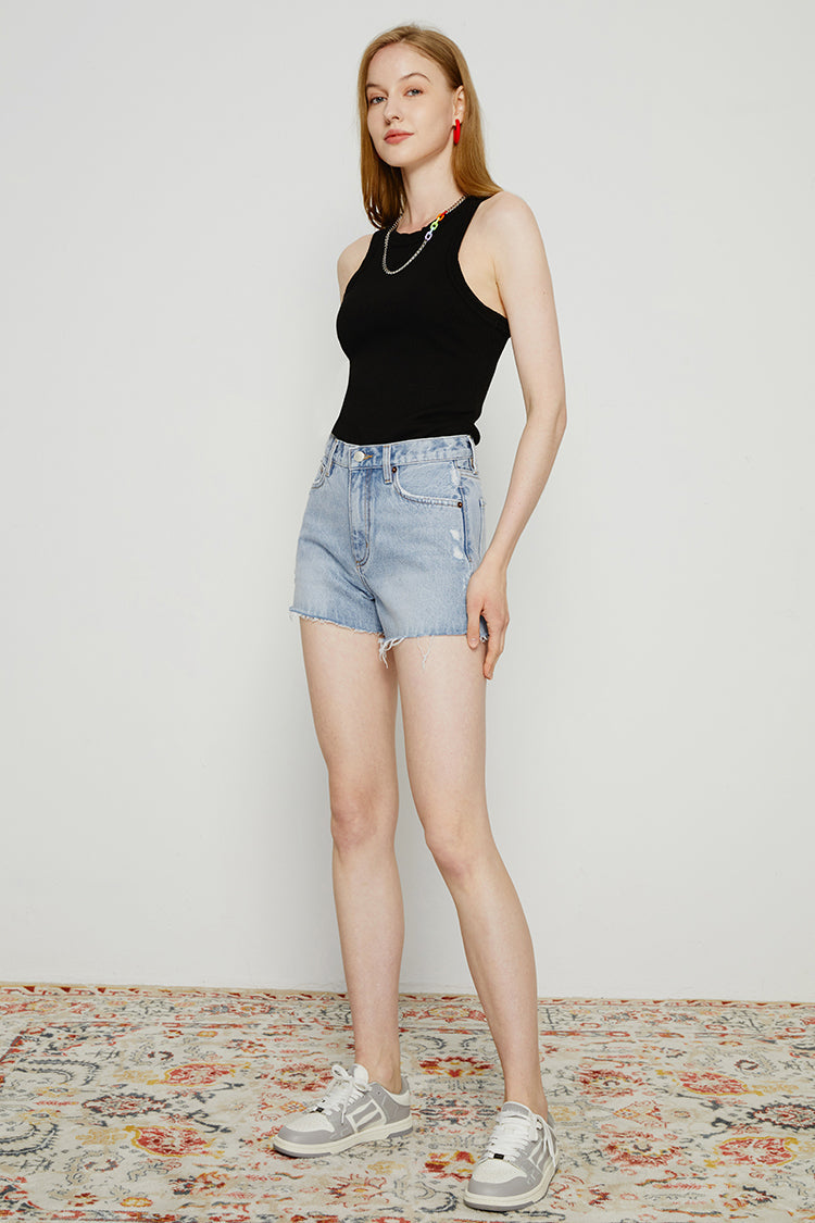 High Rise Denim Shorts HJ167 [FINAL SALE]
