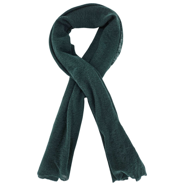 Dark Green Small Cashmere Plain Scarf