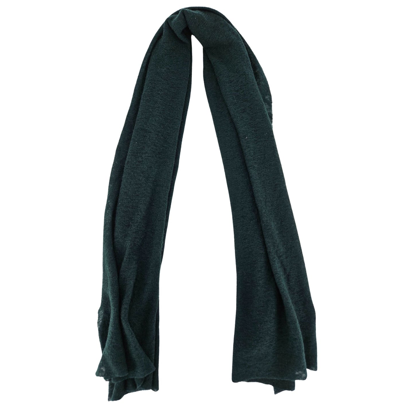 Dark Green Small Cashmere Plain Scarf