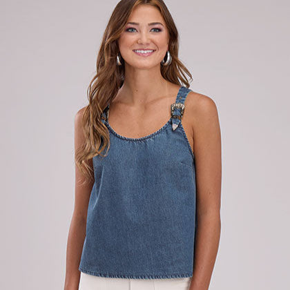 Denim Buckle Tank | Roper Womens