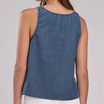 Denim Buckle Tank | Roper Womens