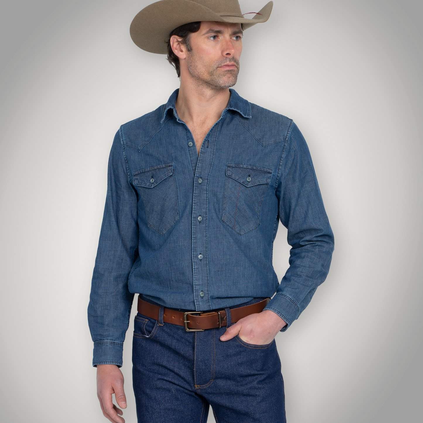 Western Chambray Light Wash