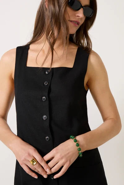Sanctuary Posh Button Linen Dress