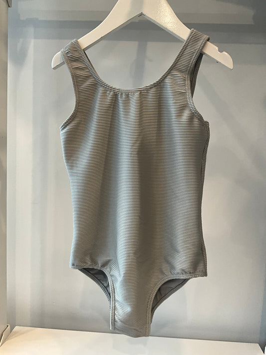 Planet Sea - Grey Ribbed 1 Pc Swim-Suit