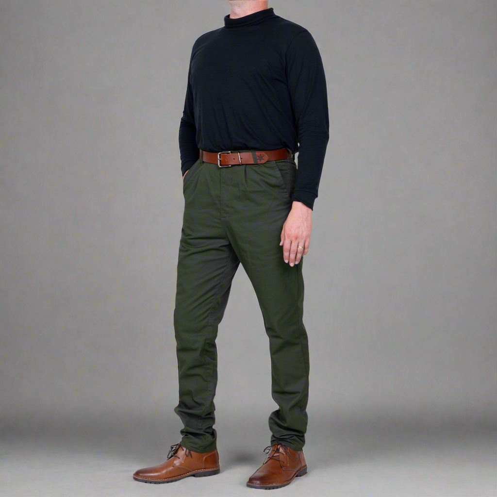High Waisted Chino - Olive
