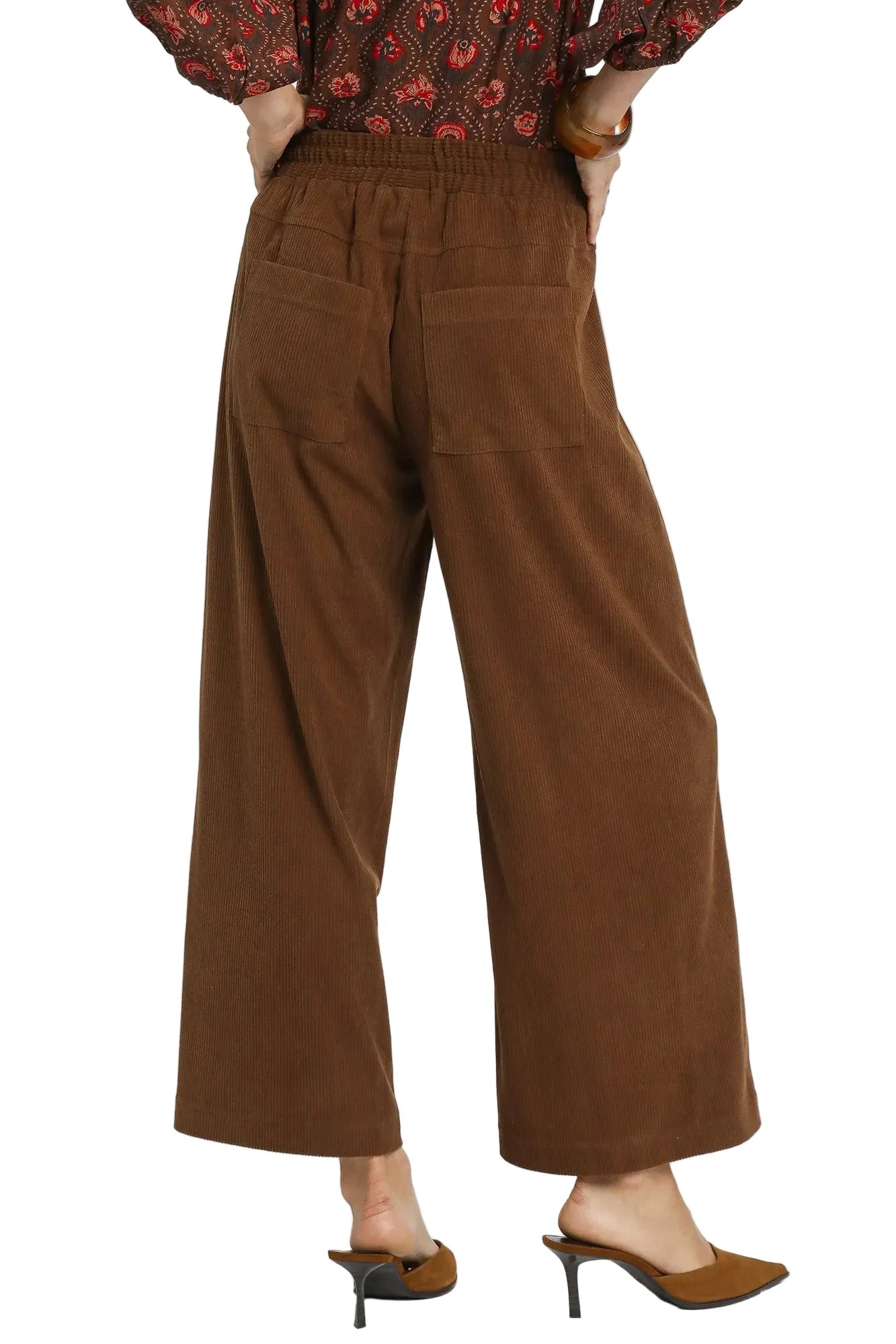 Wide-Leg Corduroy Pants