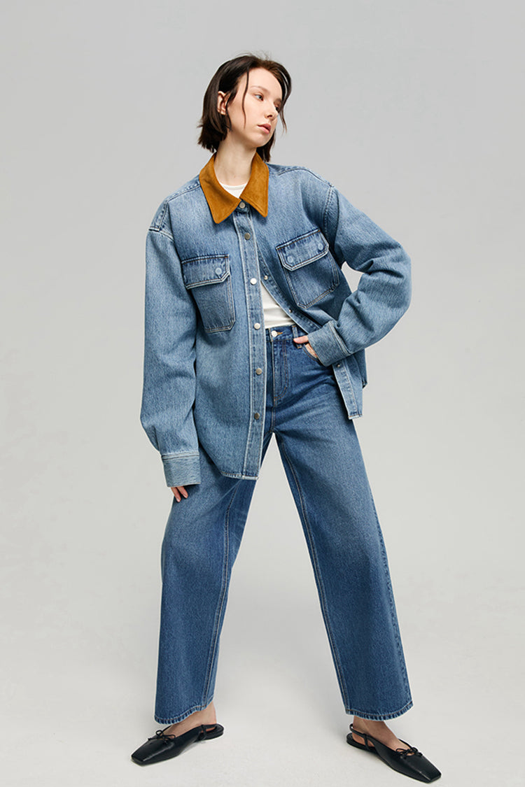 The Cityer Crop Wide Jeans HJ009