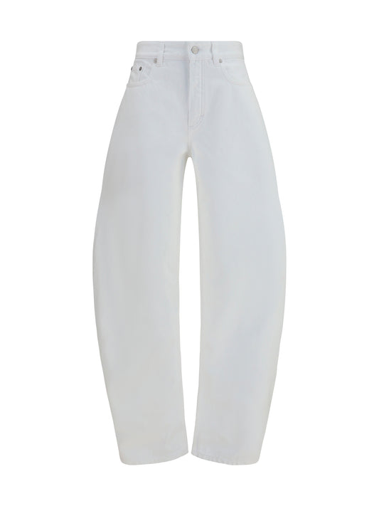 Jeans Barrel White Denim