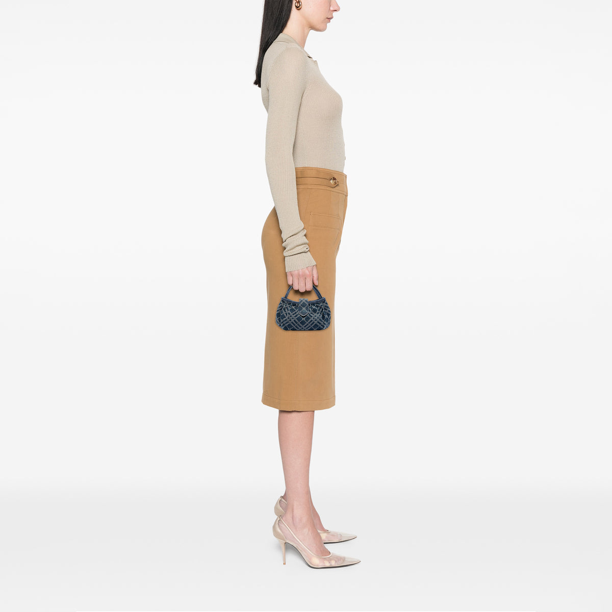 Burberry Handbag Nova Check Denim, view 6