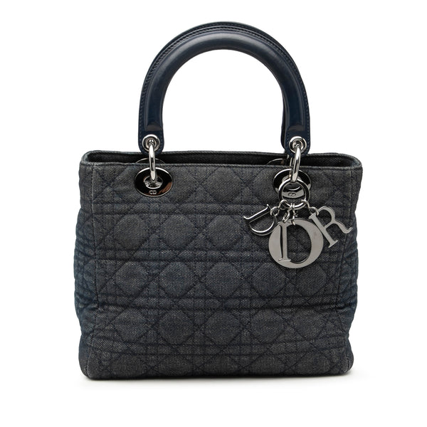 Lady Dior Denim Cannage Bag (Pre-Owned)