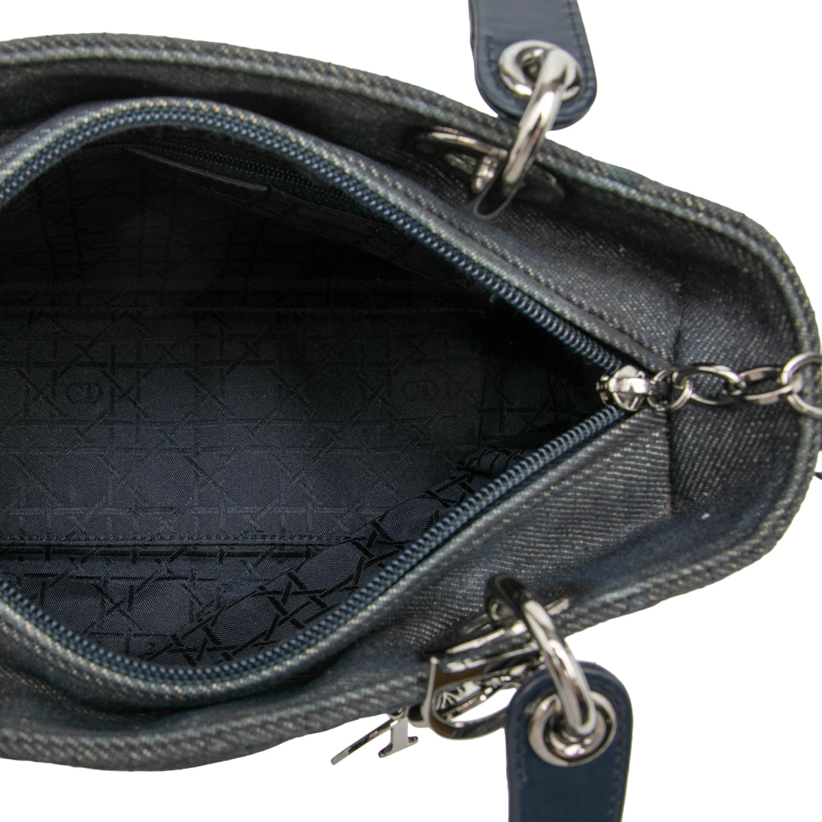Lady Dior Denim Cannage Bag (Pre-Owned)