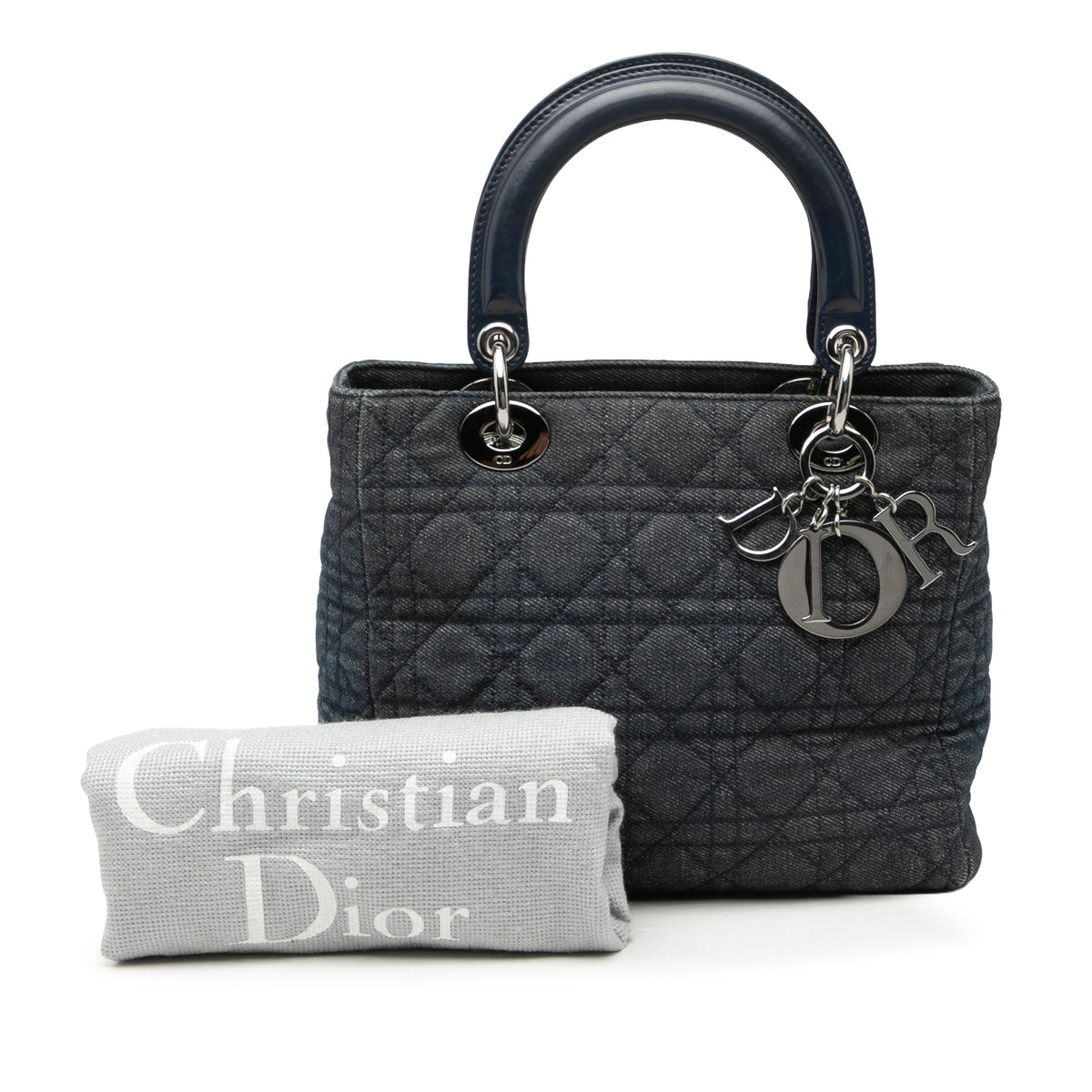 Lady Dior Denim Cannage Bag (Pre-Owned)