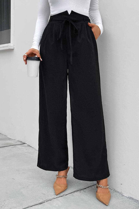 Trendsi High Waist Wide Leg Women's Pants Casual Trousers Chic & Trendy