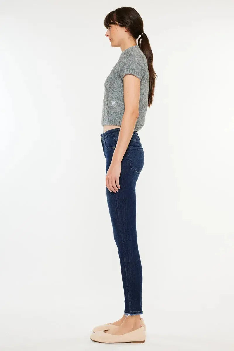 Women's Jeans - High Rise - Slim Fit Raw Hem