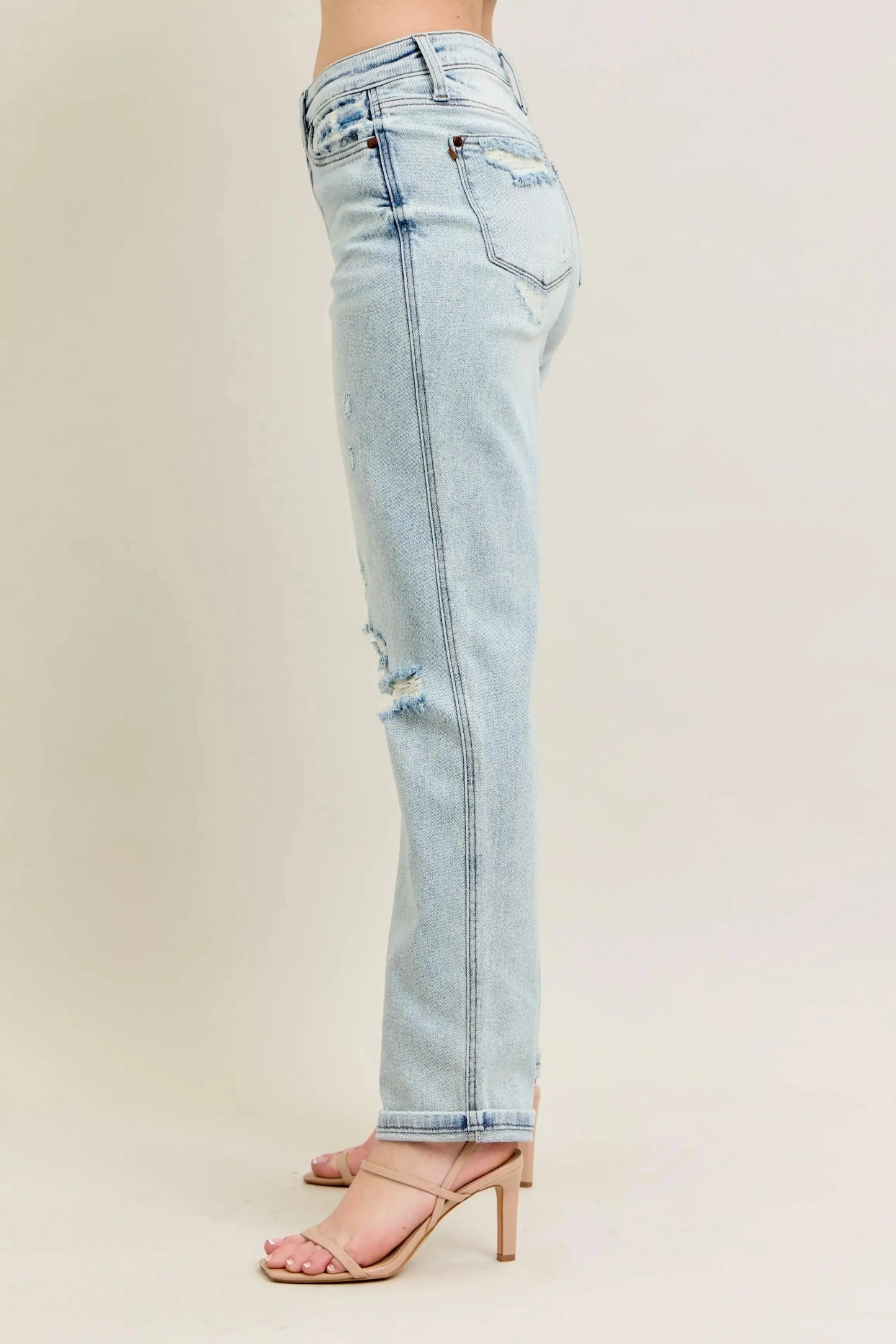 Jeans - Plus Size Destroyed - Women's Boyfriend Fit