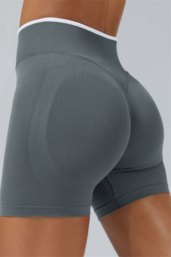 The Elevate Long Sleeve Crop top Shorts 2-Piece Set