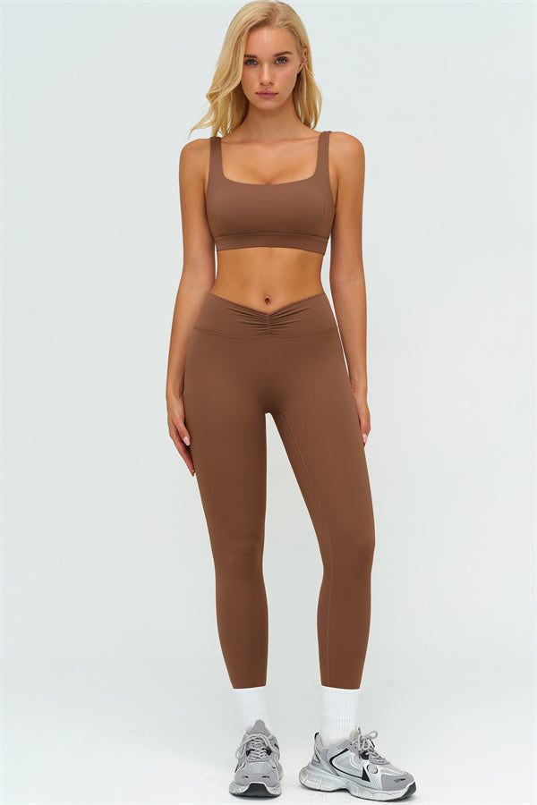 The Lushness V-Back Sports Bra Leggings 2-Piece Set