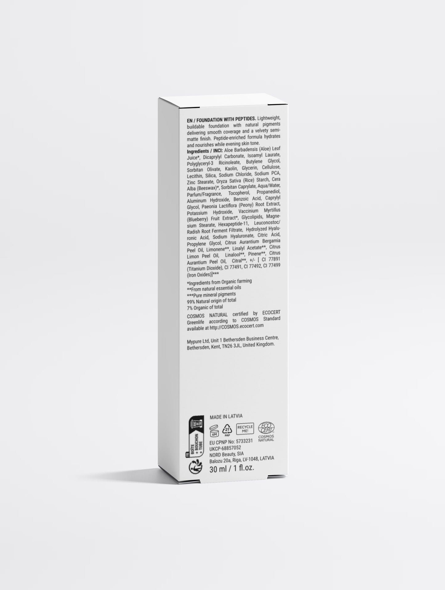 Foundation with Peptides 40 Deep Neutral SOHO New Collection BYMANYC ® New York