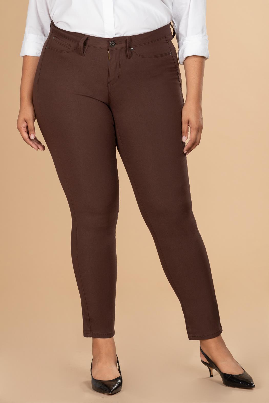 Women's Plus Size Hyperstretch Skinny Pants, Cocoa