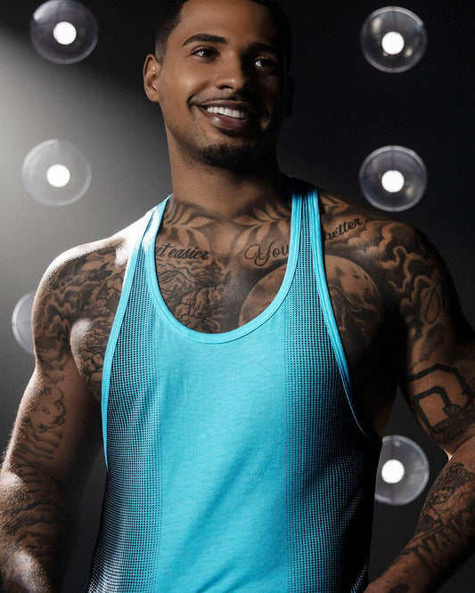 Super Bright Racerback Tank Neon Blue