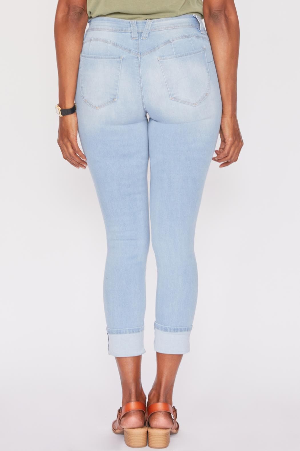 Women's Sustainable WannaBettaButt Mega Cuff Ankle Jeans