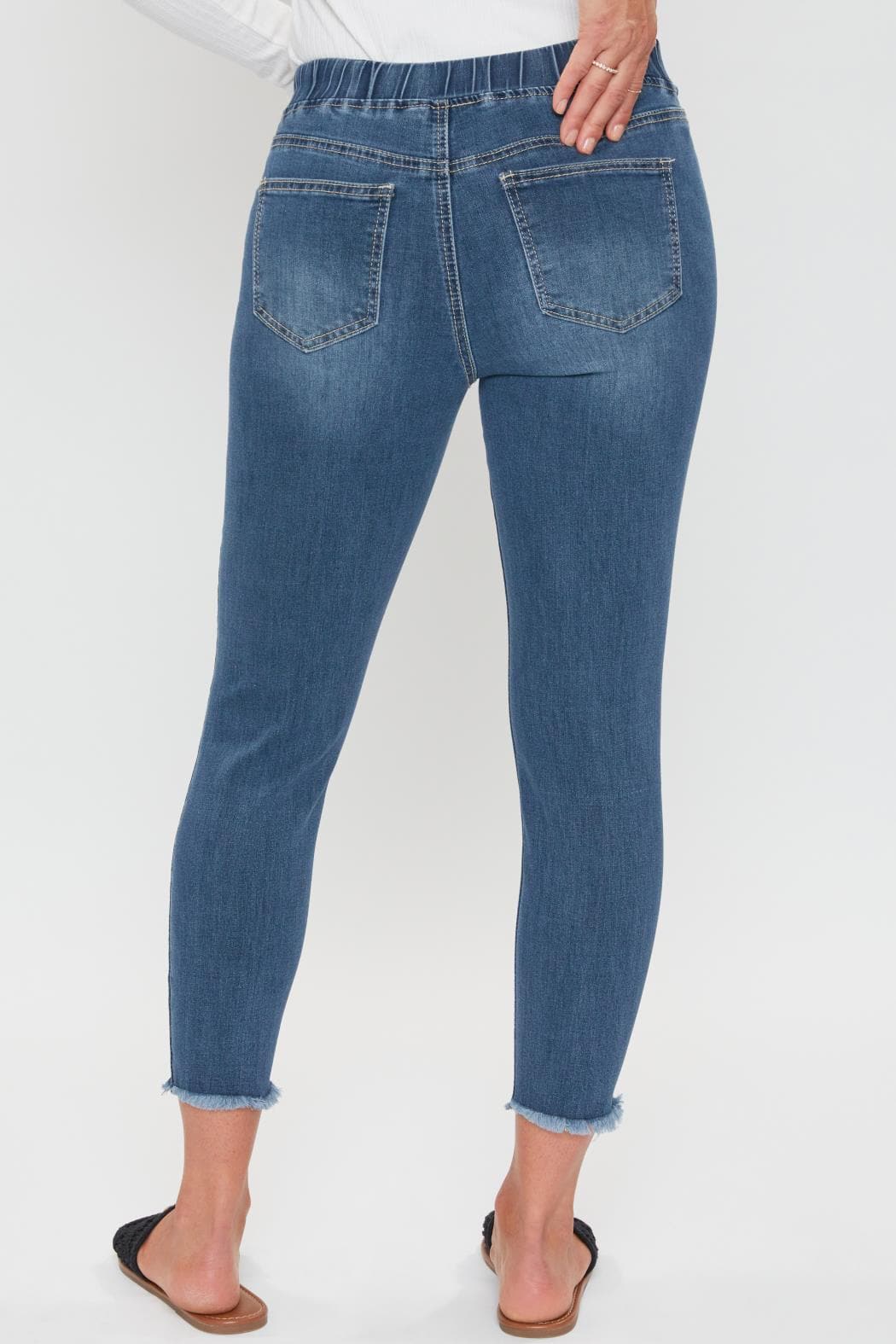 Women's Petite High Rise Denim Ankle Jogger