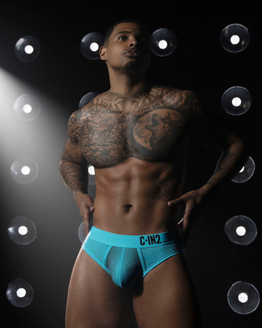 Super Bright Low Rise Brief Neon Blue