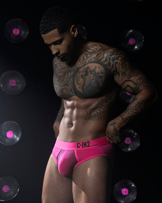 Super Bright Low Rise Brief Neon Pink