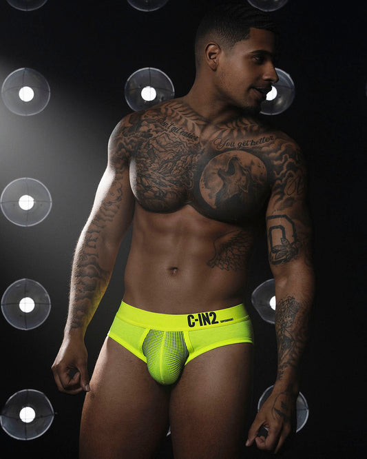 Super Bright Low Rise Brief Neon Yellow