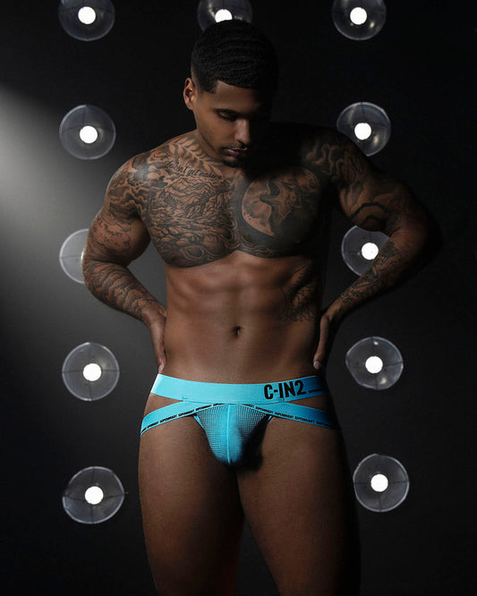 Super Bright Jock Neon Blue