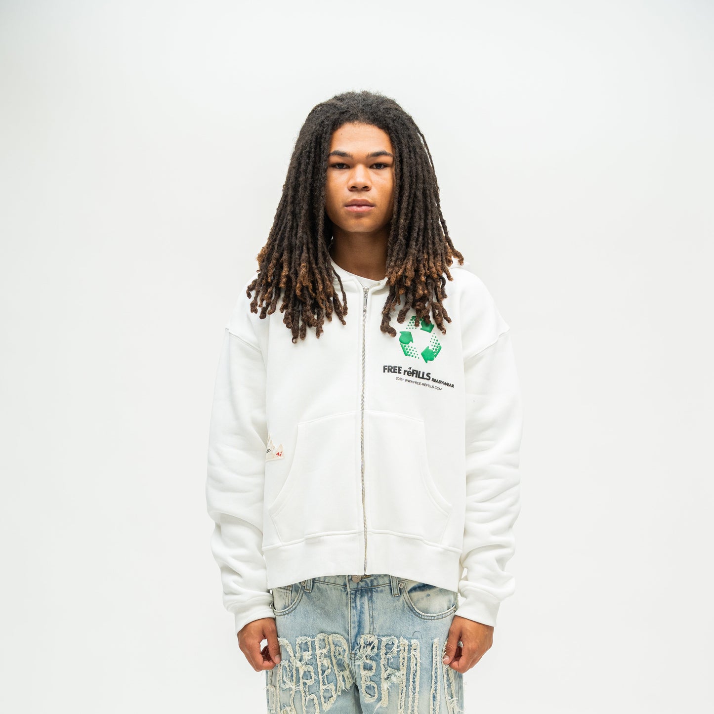 FRR Zip-Up Hoodie - Off White