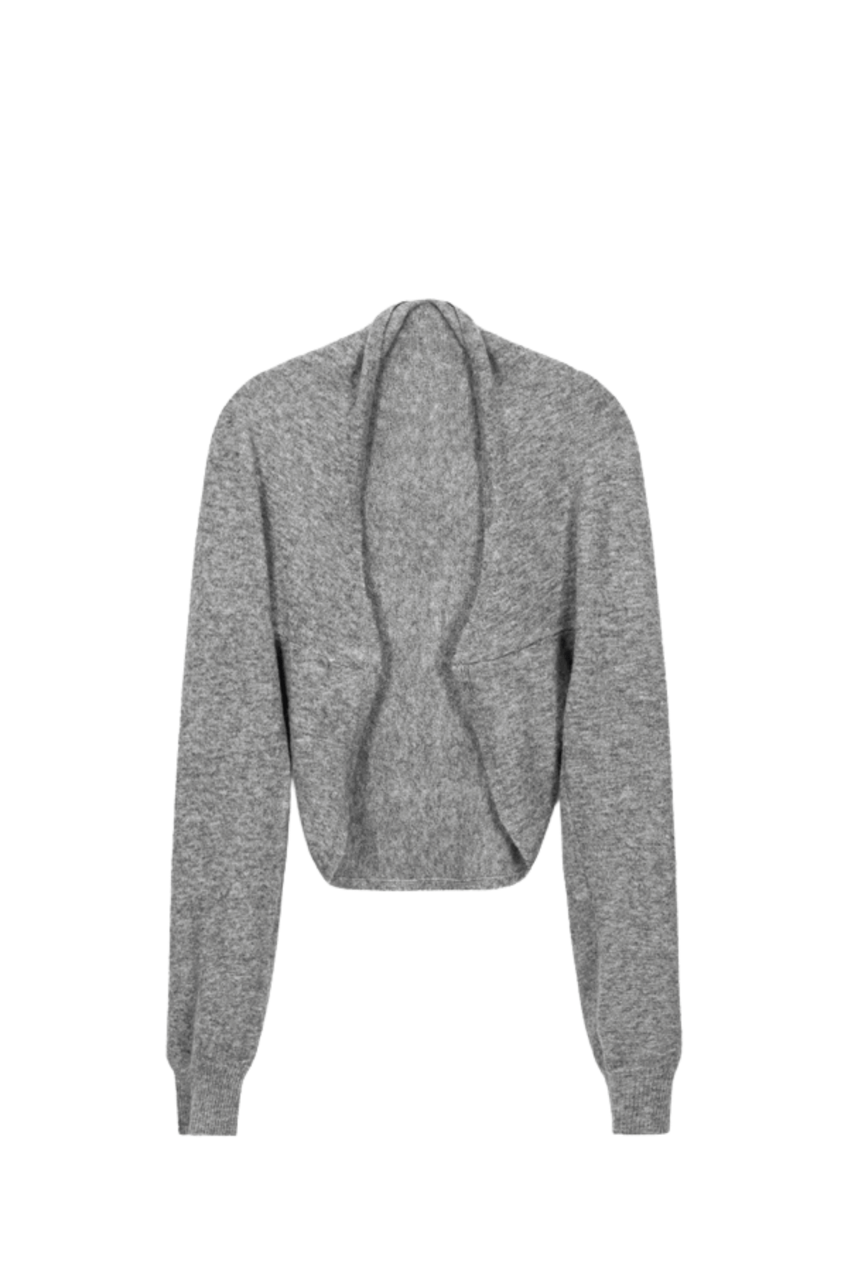 CASHMERE WOOL MULTI-WAY BOLERO TOP IN HEATHER GREY