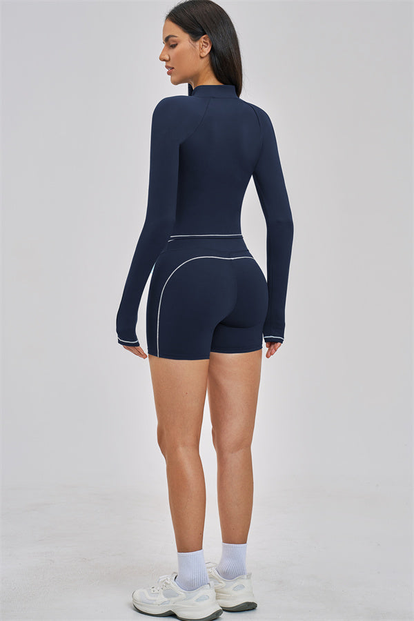 The Unbound Jacket Crop Top Shorts 3-Piece Set