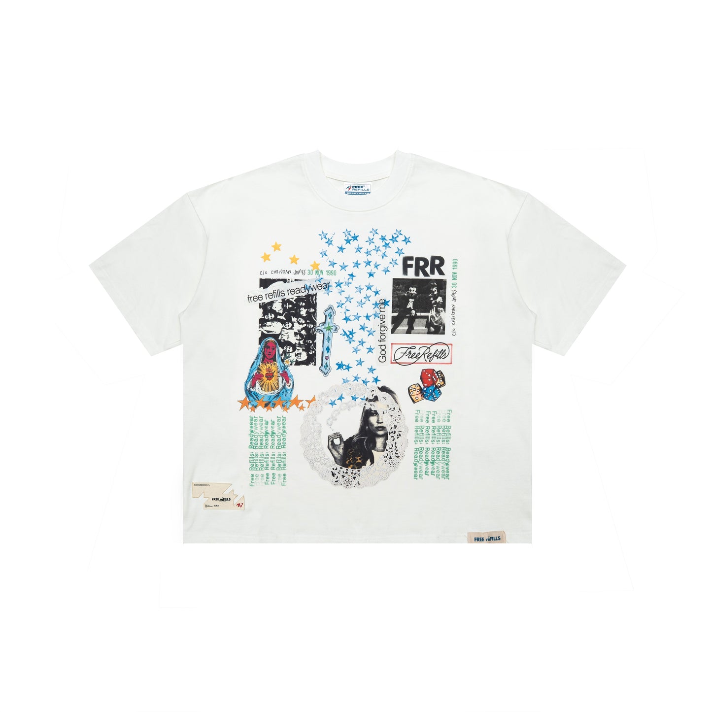 Collage Tee - White