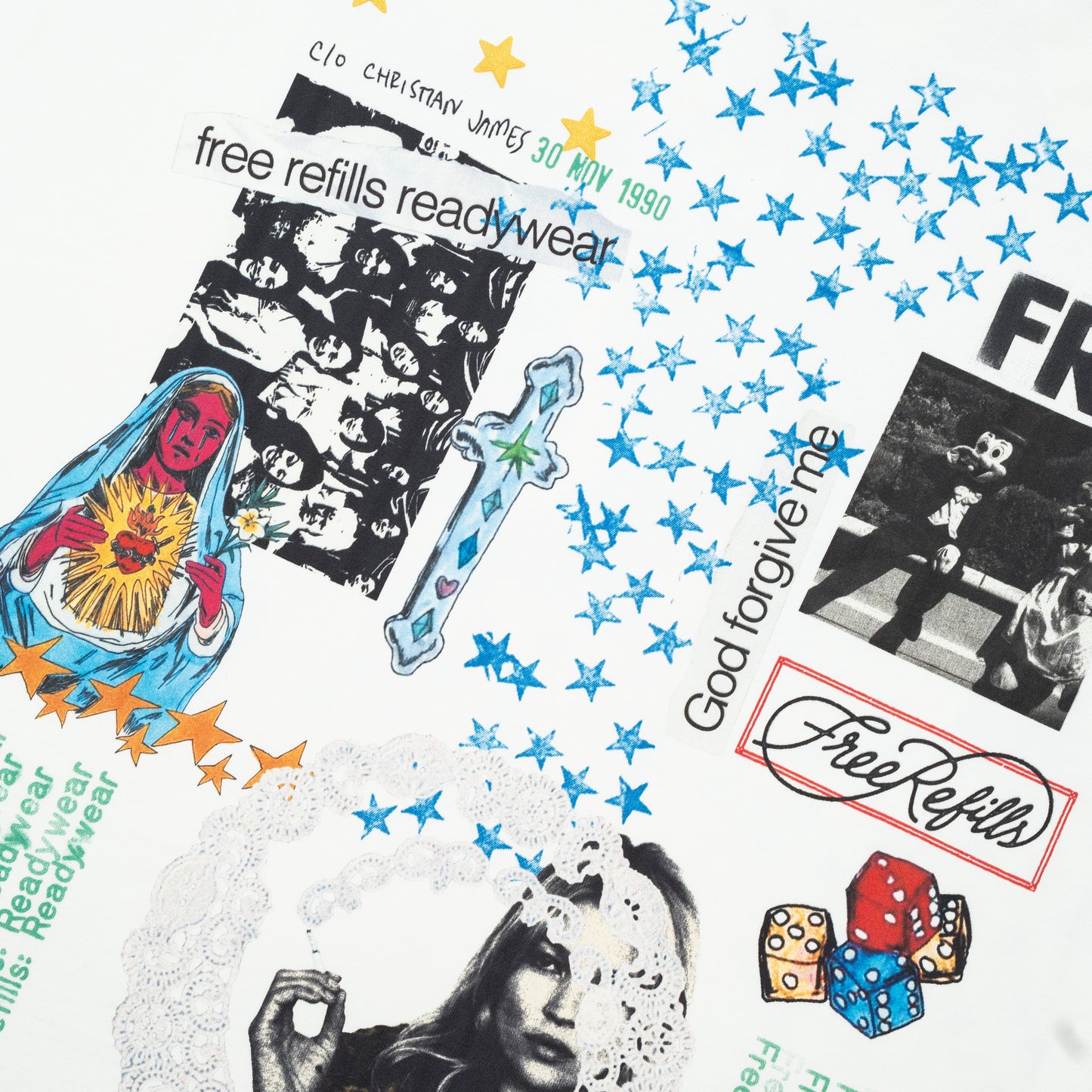 Collage Tee - White