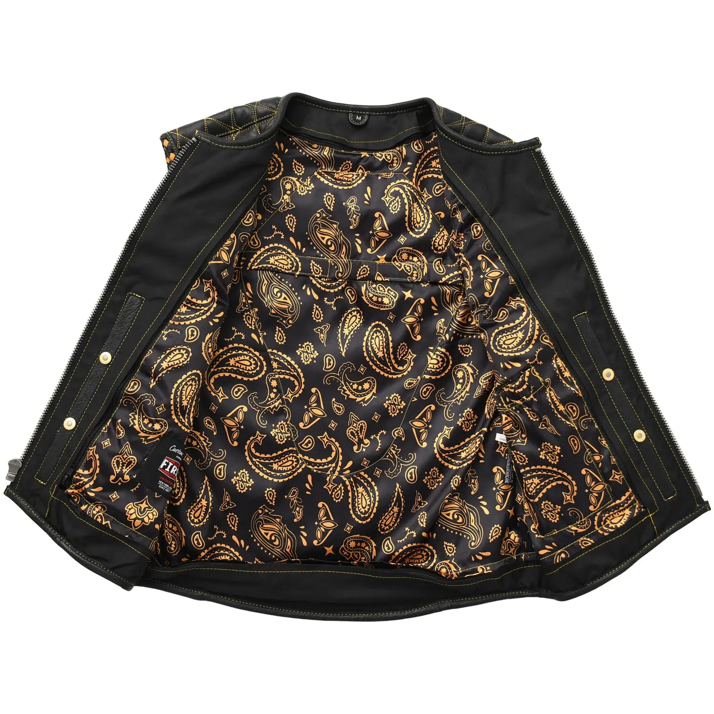 Tactical Emerald Men’s Motorcycle Leather Vest