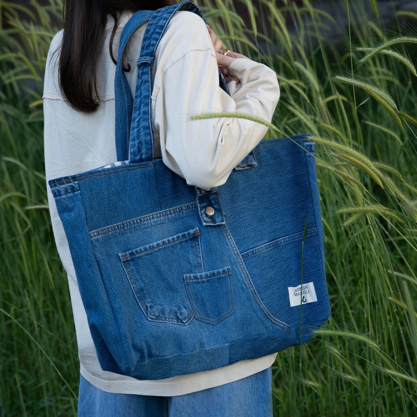 Brooklyn Heritage Tote / Recycled Denim Blue