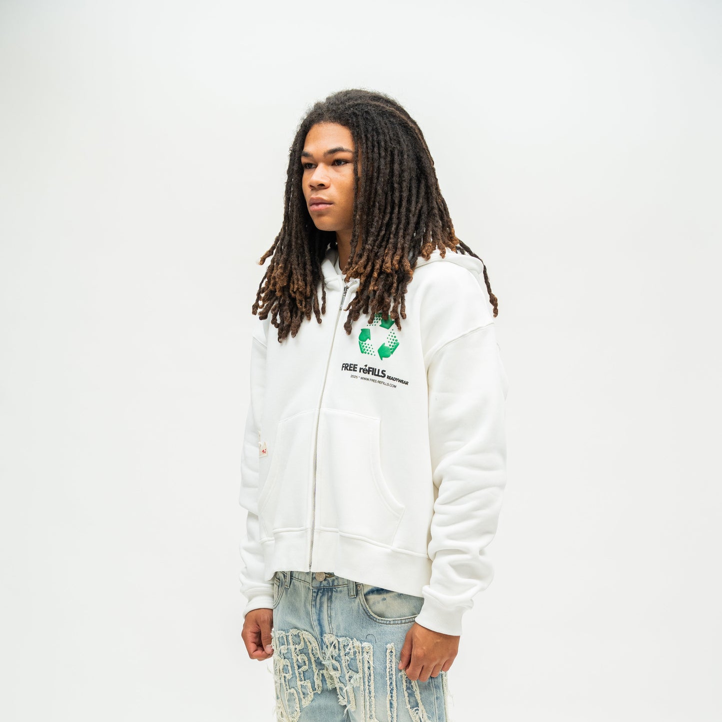 FRR Zip-Up Hoodie - Off White