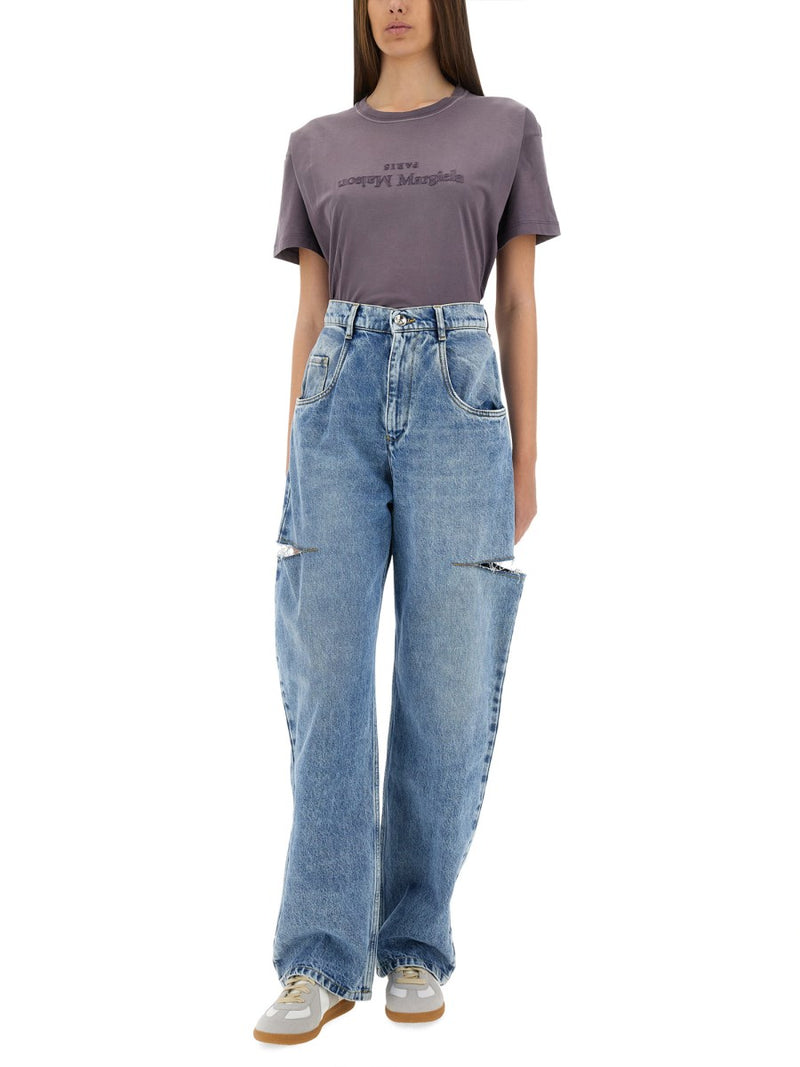 Maison Margiela High-Waist Jeans With Cut-Out Detail