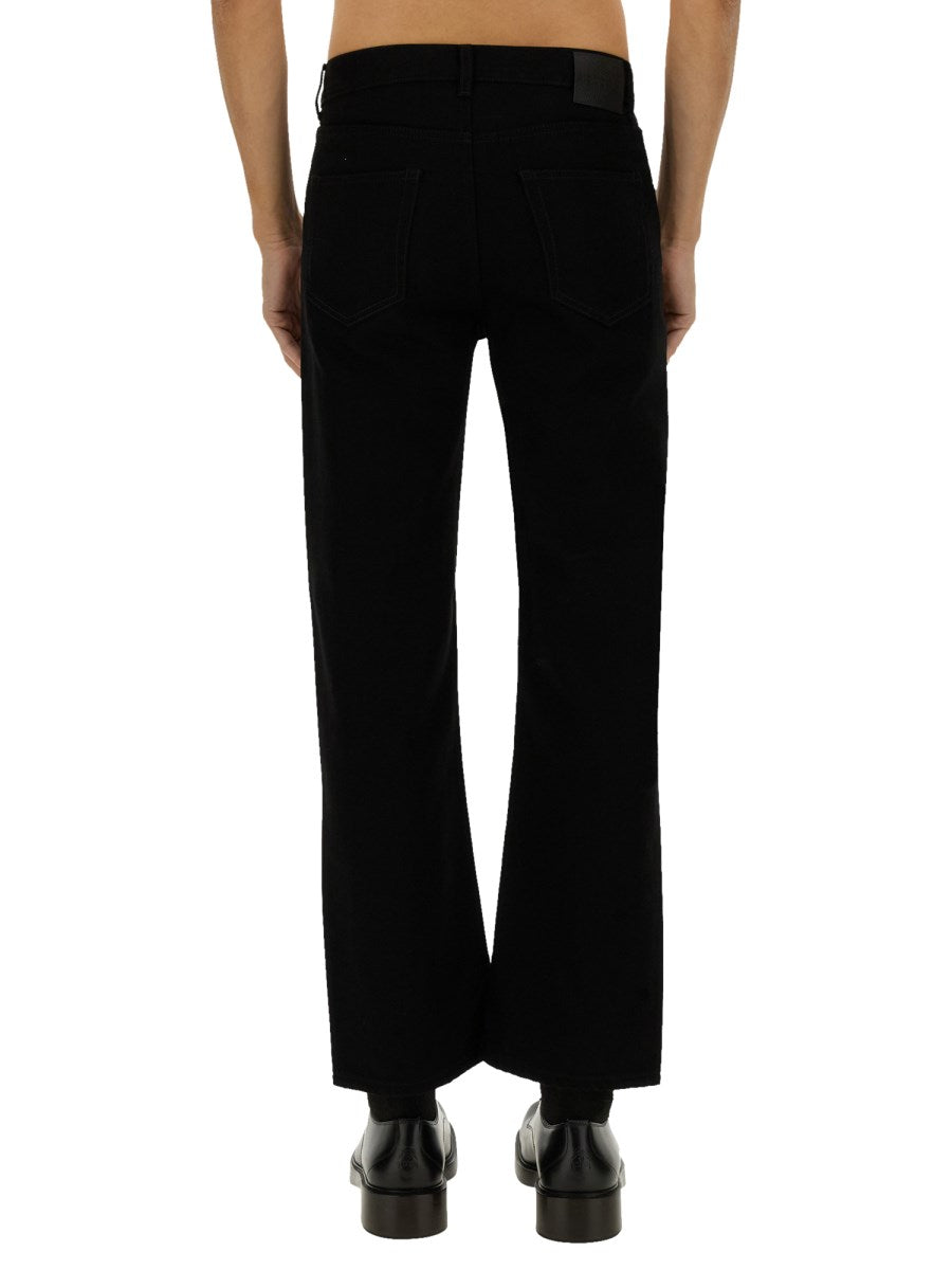 Cropped Straight Jeans in Black